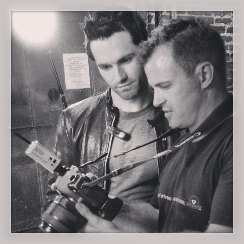 Sam Witwer of Being Human and Tim Sabatino during one of their many photo shoots.