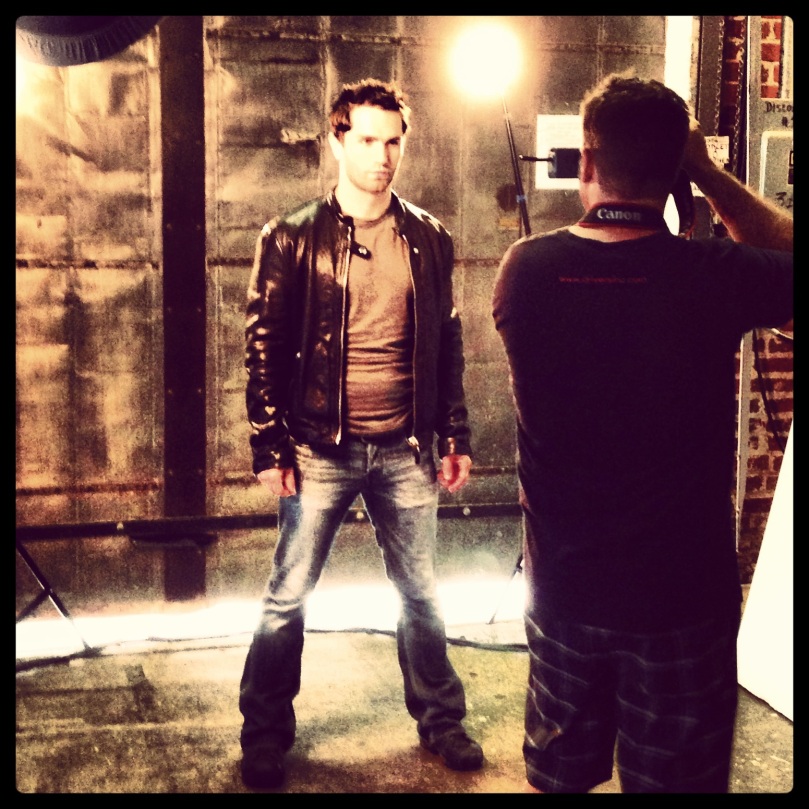 Sam Witwer of Being Human and Tim Sabatino during one of their many photo shoots.